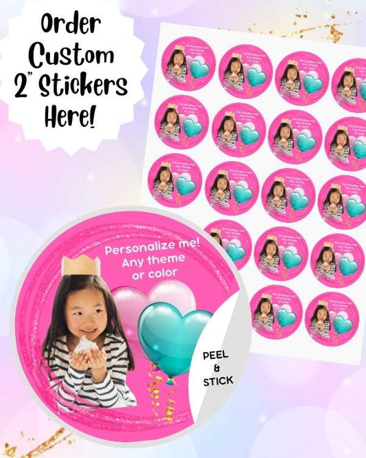 2" Custom Round Stickers (24pcs.)