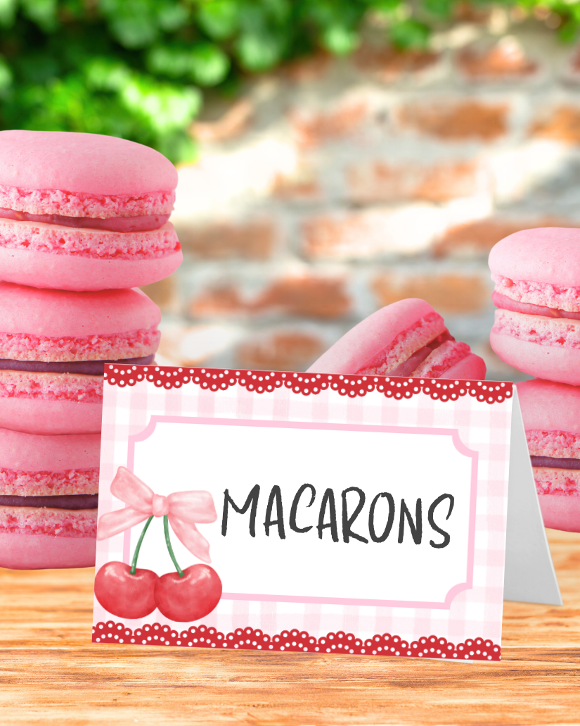 Cherry Food Tent Cards - Digital Download