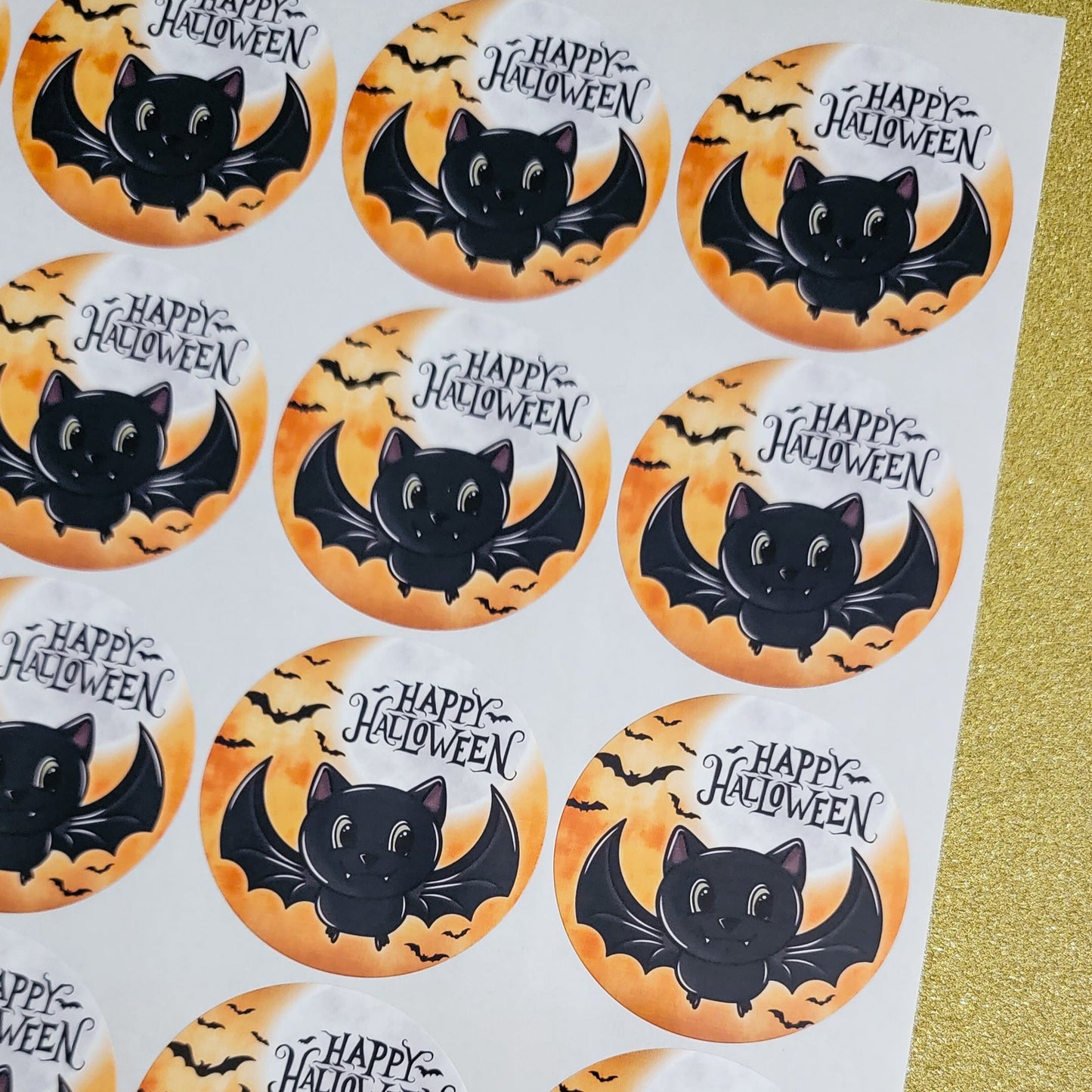 Halloween Bat Sticker Sheet (20 stickers)