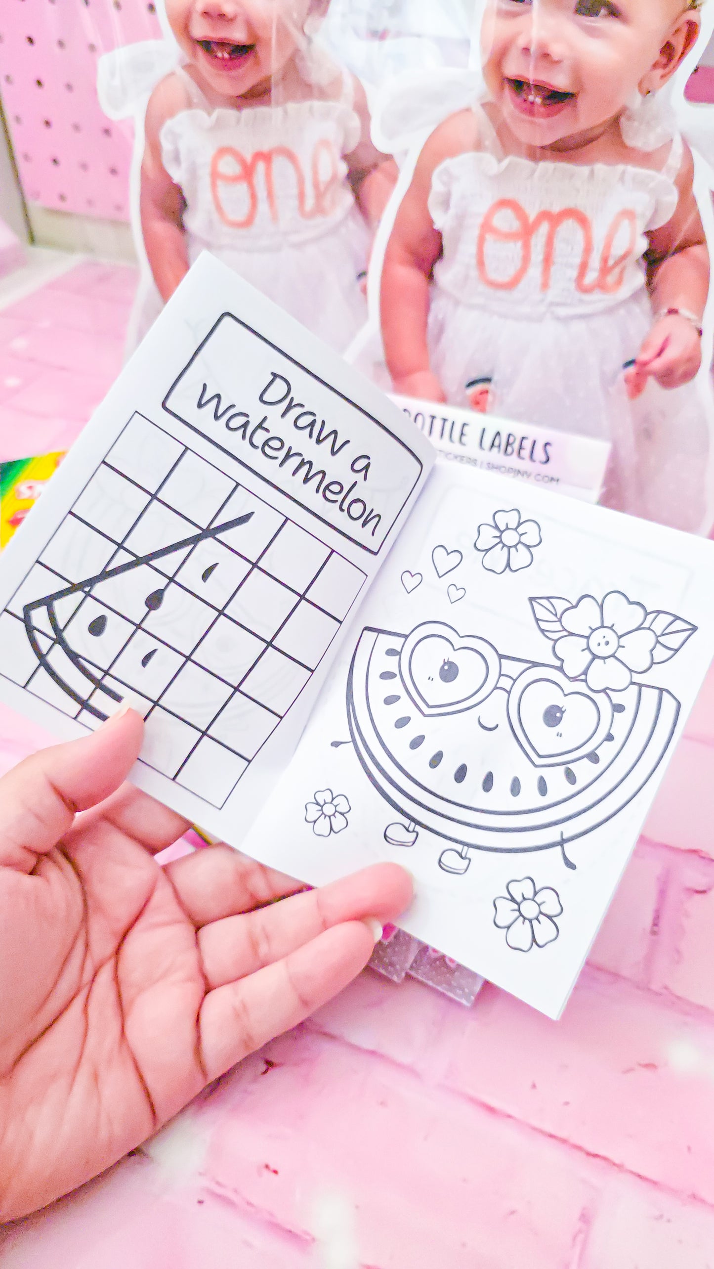 Personalized Watermelon Coloring Books - 12pcs.