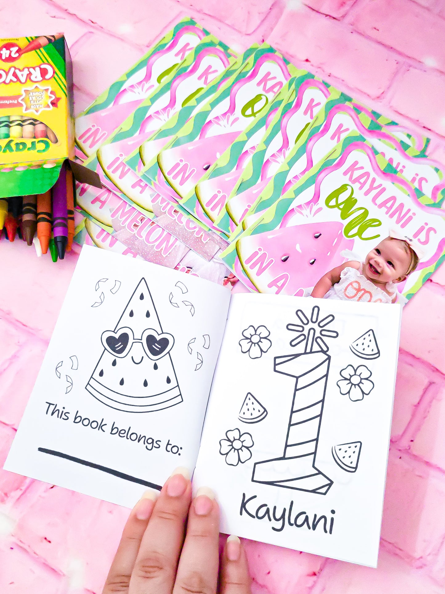 Personalized Watermelon Coloring Books - 12pcs.