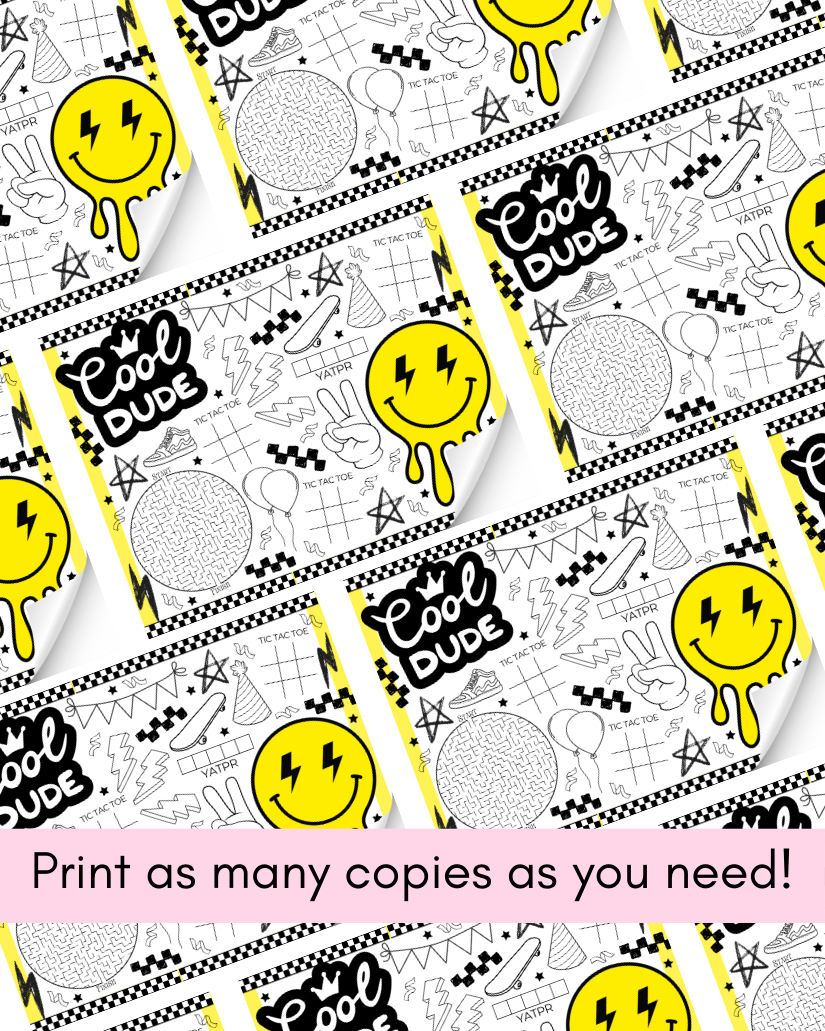 Cool Dude Activity Page - Digital Download