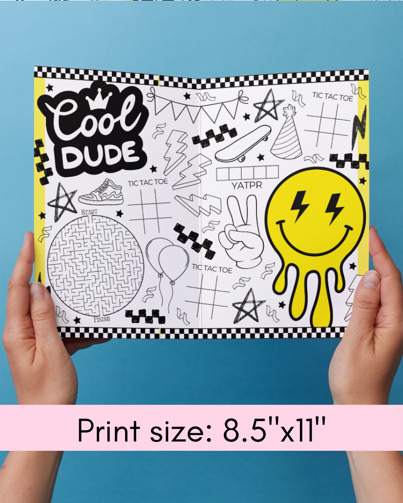 Cool Dude Activity Page - Digital Download