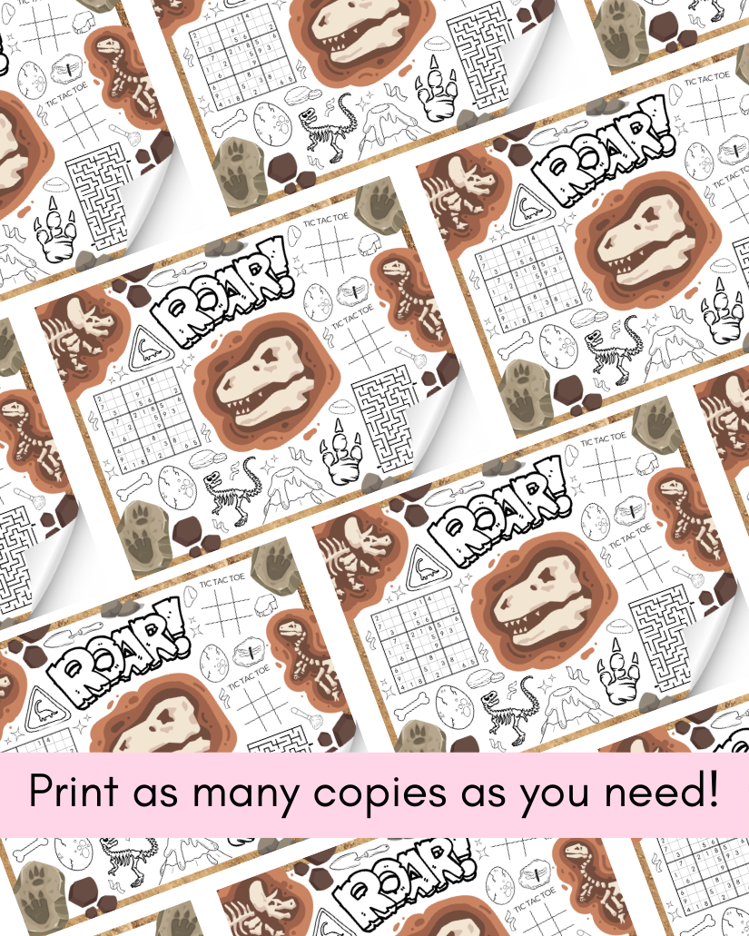 Dinosaur Bones Activity Page - Digital Download