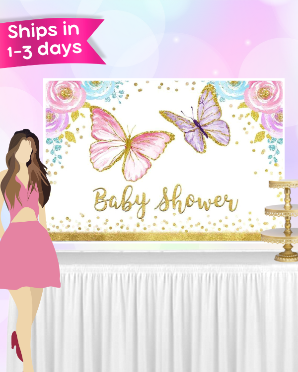Butterfly Baby Shower Backdrop JnvCreations