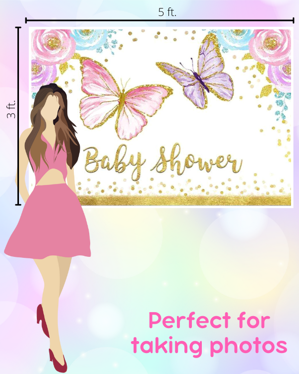 Butterfly Baby Shower Backdrop