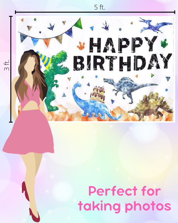 Dinosaur Birthday Backdrop