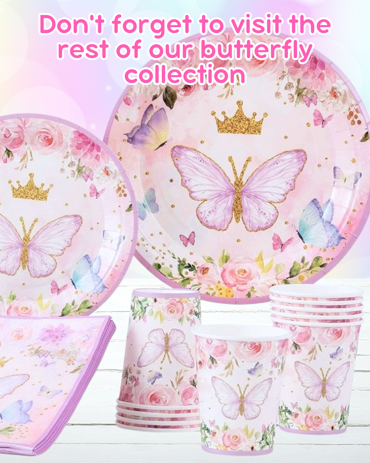 Butterfly 7" Cake Plates