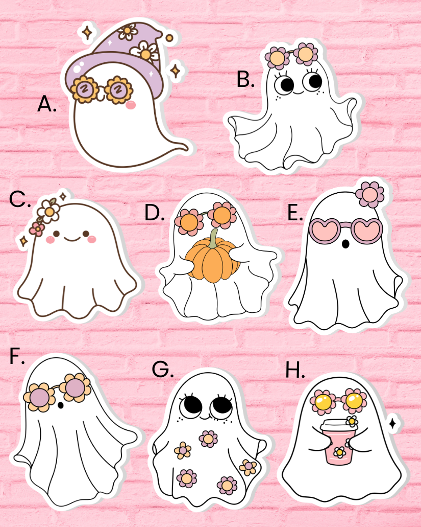 Retro Ghosts Party Props