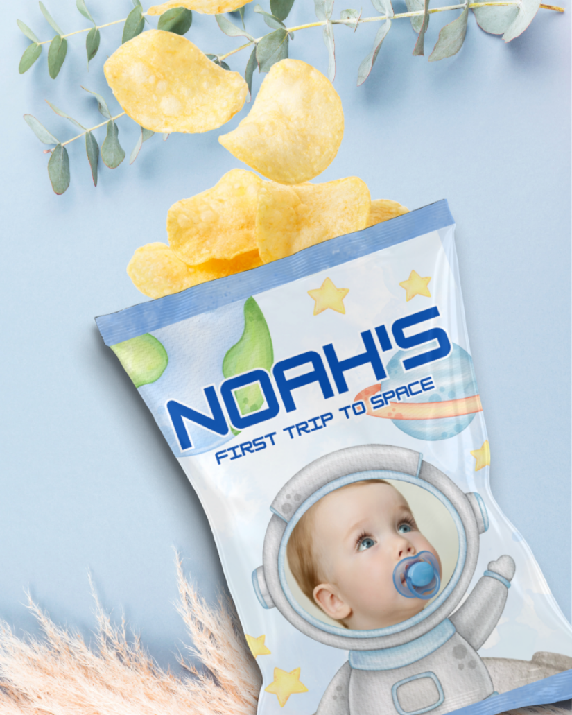 Personalized Outer Space Chip Bags