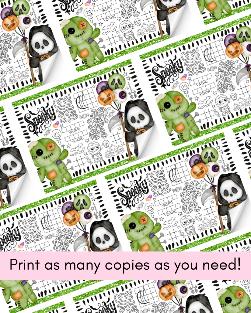 Halloween Activity Page - Digital Download