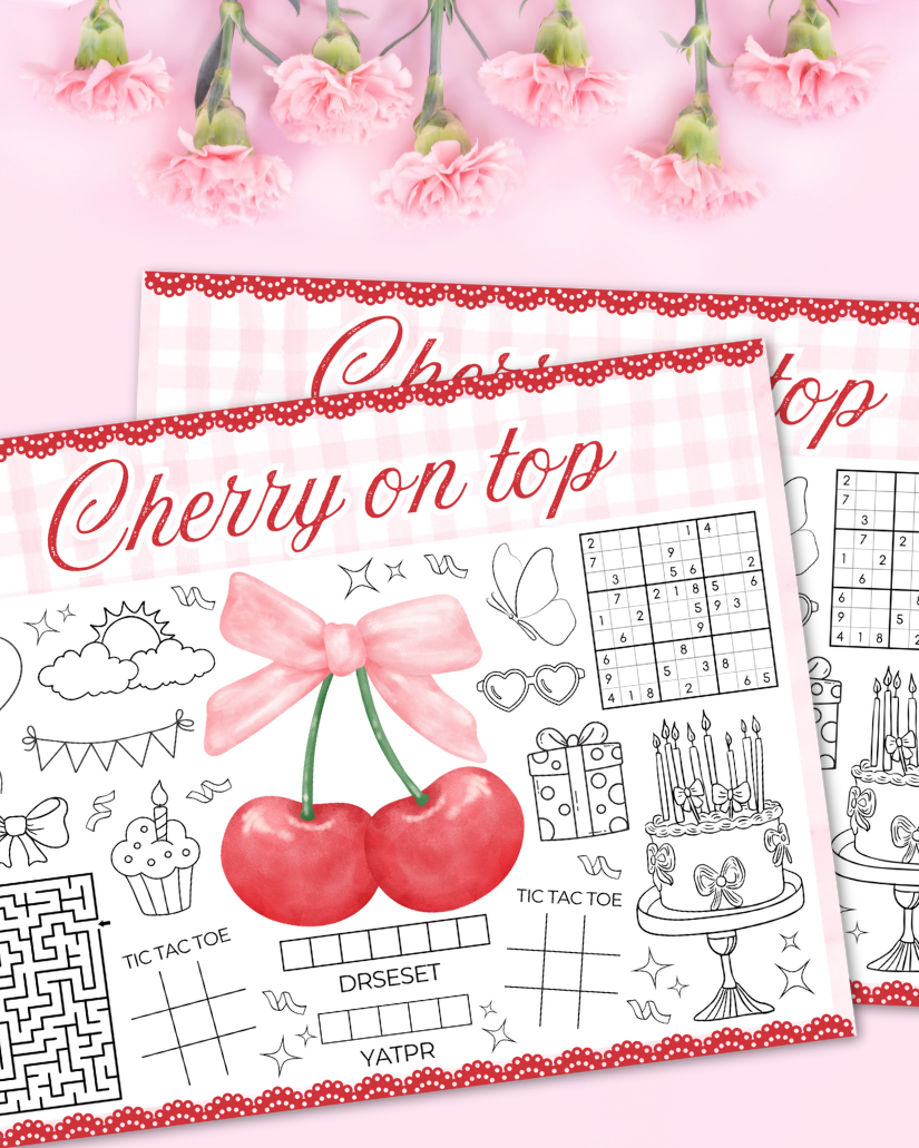 Cherry Activity Page - Digital Download