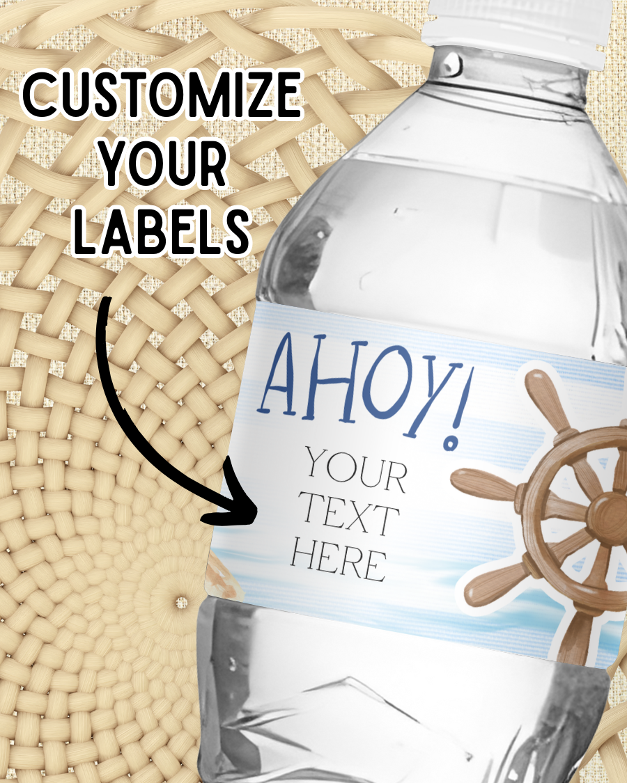 Nautical Water Bottle Labels