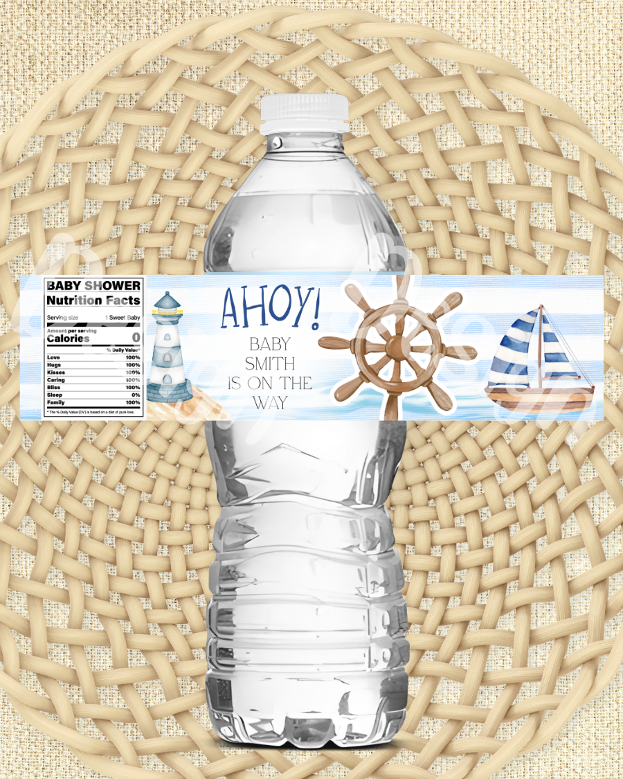 Nautical Water Bottle Labels