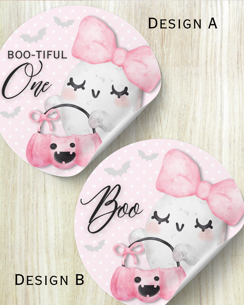 Pink Ghost Stickers