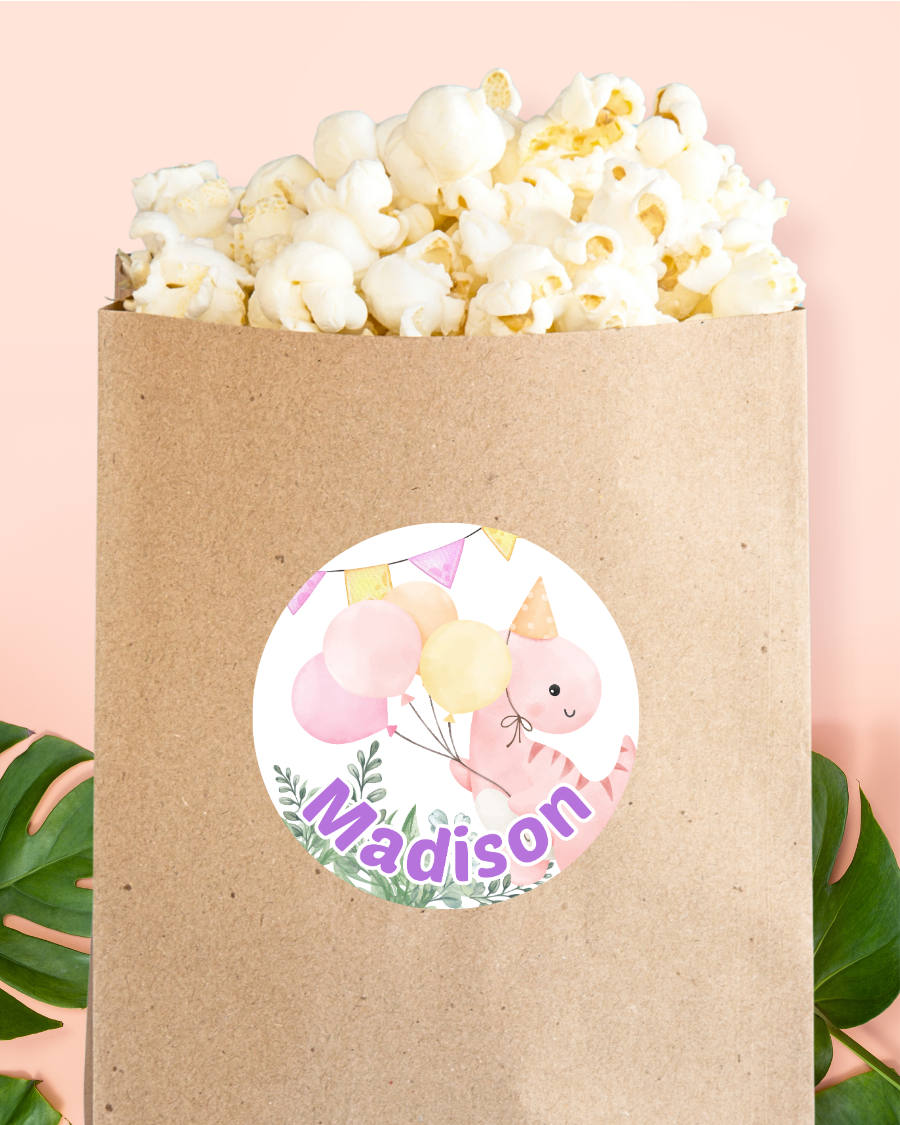 Cartoon Dinosaur Stickers - Personalized