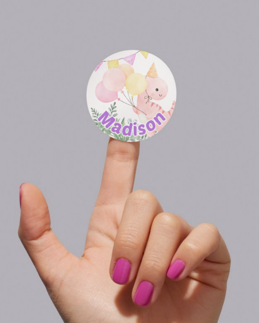Cartoon Dinosaur Stickers - Personalized
