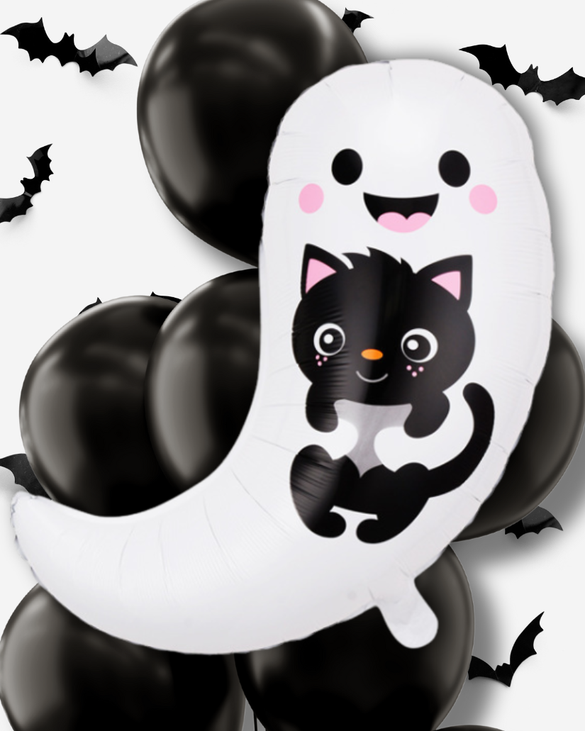 Ghost & Cat Foil Balloon