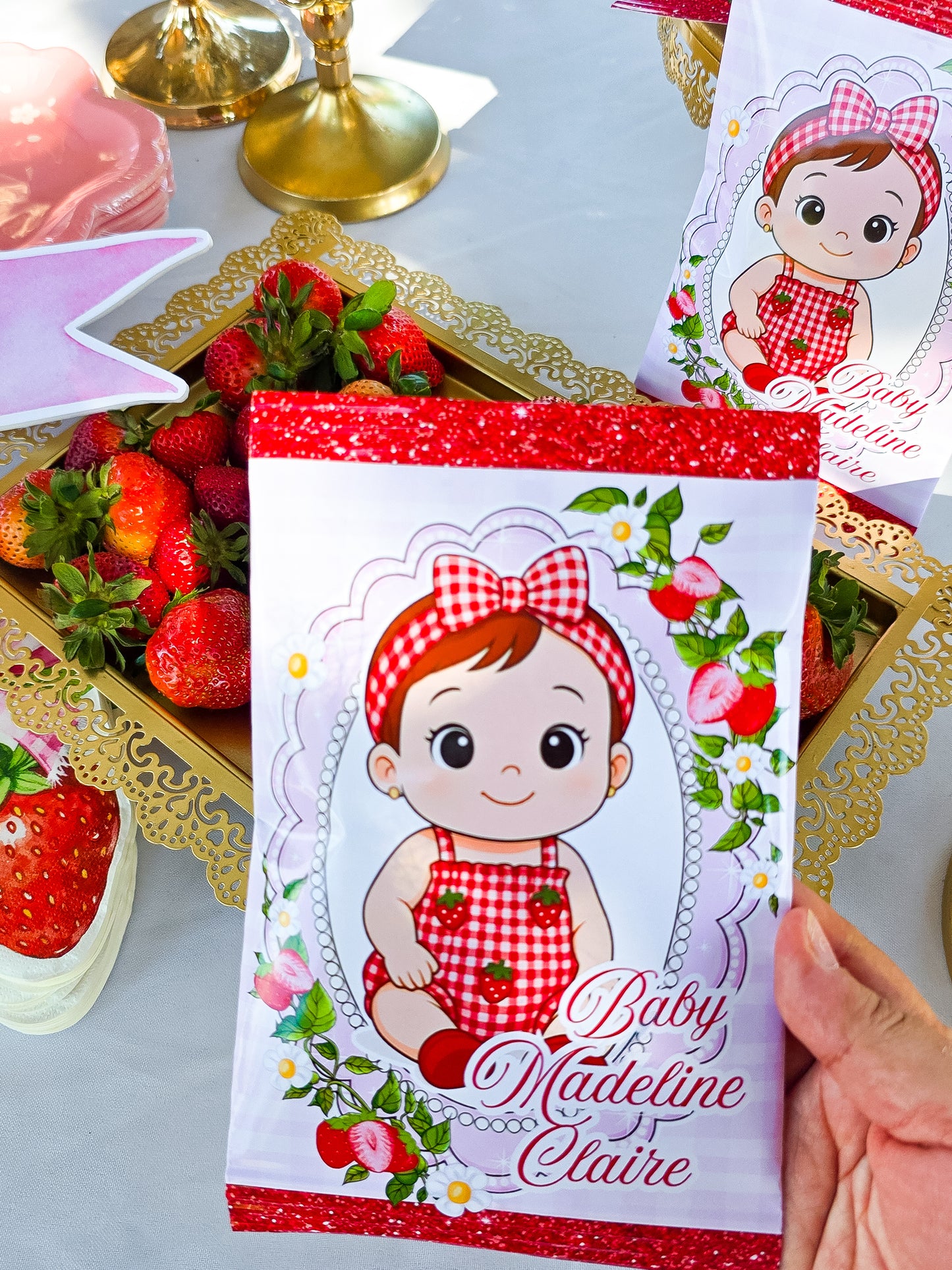 Strawberry Baby Chip Bags - Personalized
