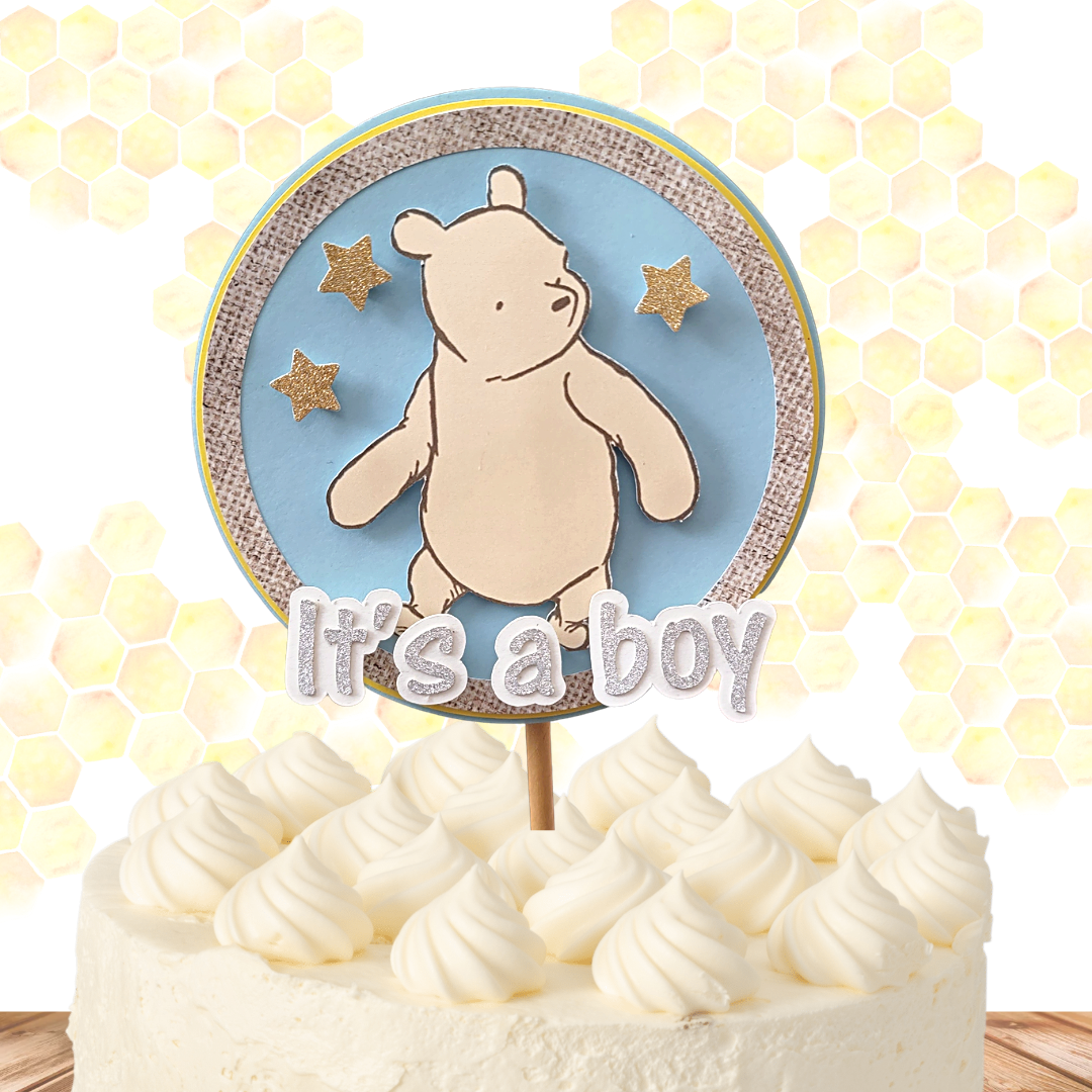 Winnie the Pooh Cake Topper, Pooh Cake Topper, Classic Winnie the Pooh Cake  Topper, Classic Pooh Baby Shower 