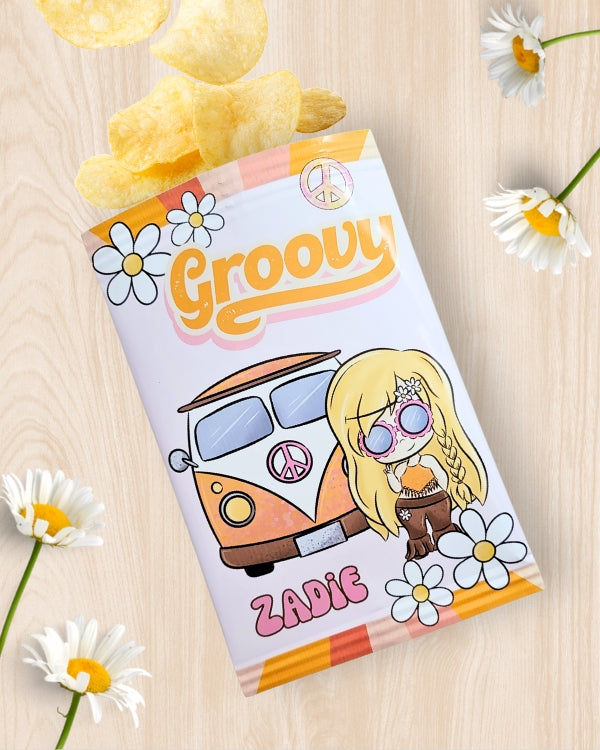 Personalized Groovy Chip Bags