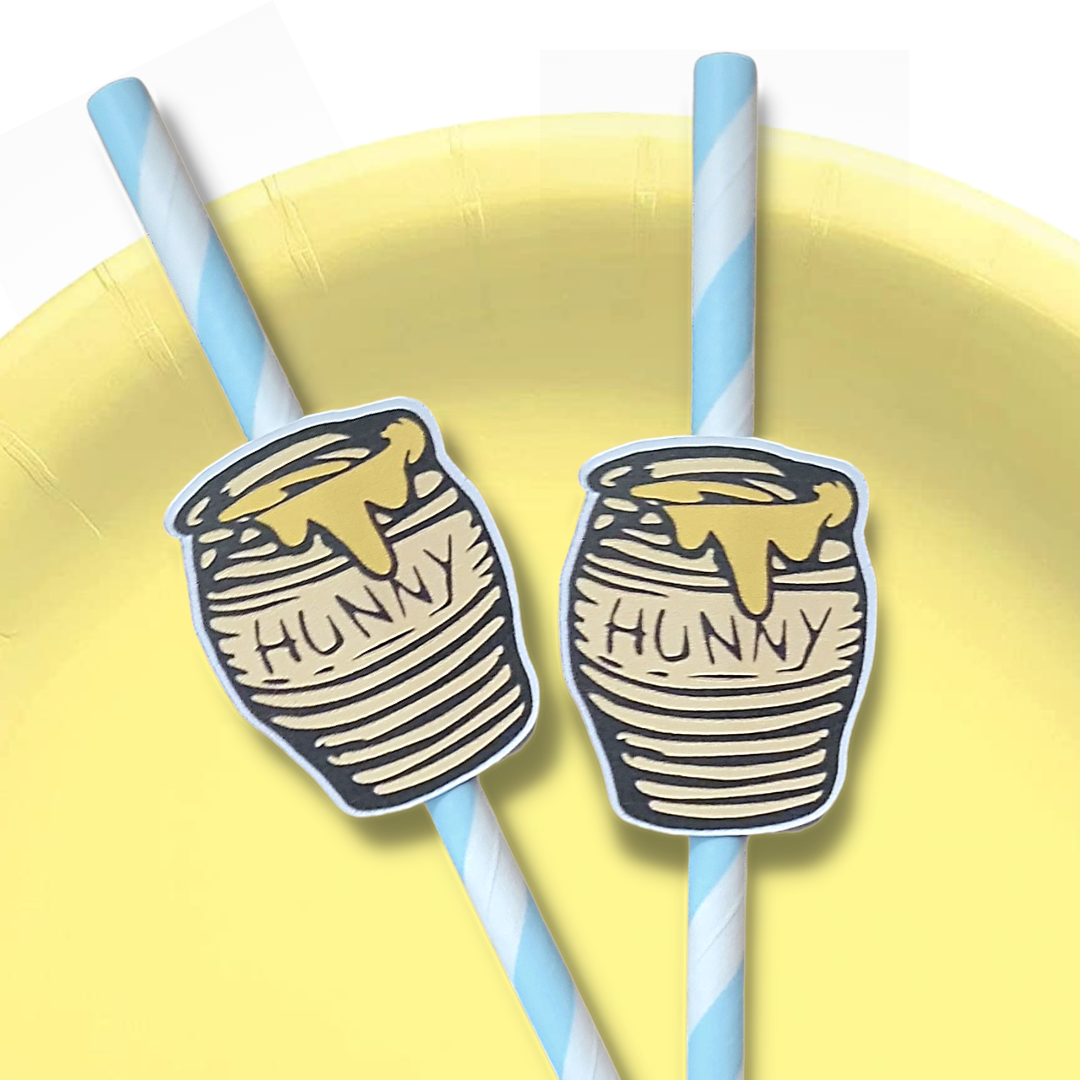 'Hunny Pot' Paper Straws