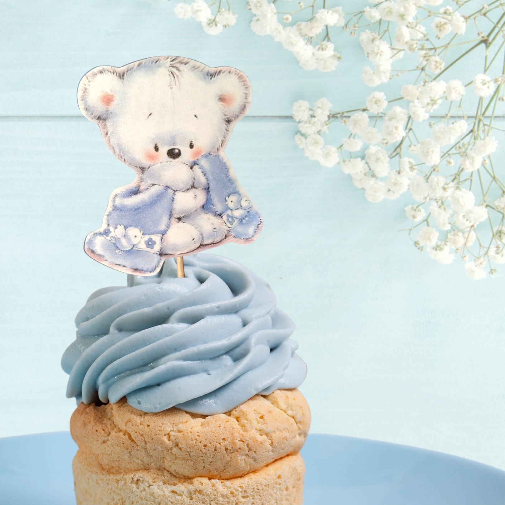 Cute Blue Teddy Bear Toddler Cup