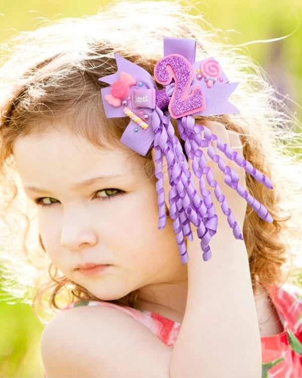 Candyland Birthday Hair Bow