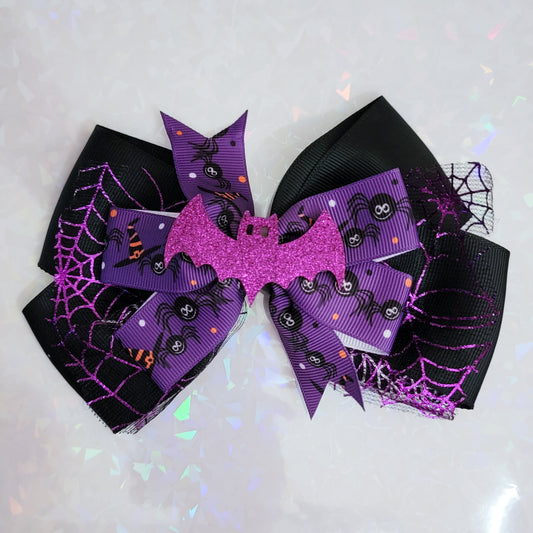 Spooky Bat Halloween Hair Bow
