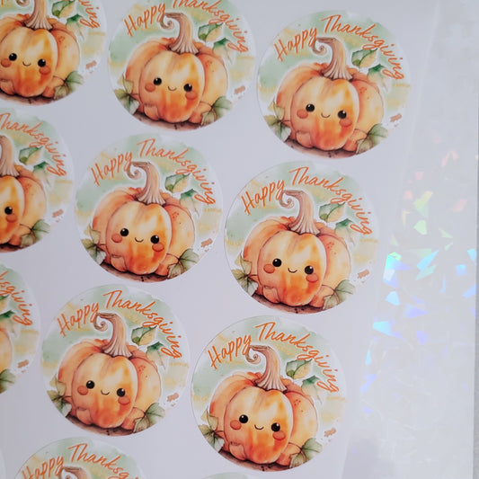 "Happy Thanksgiving" Sticker Sheet (20pcs.)