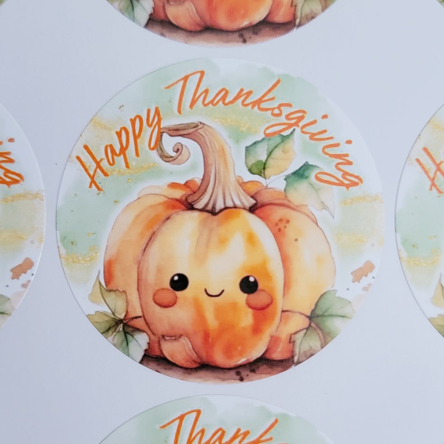 "Happy Thanksgiving" Sticker Sheet (20pcs.)