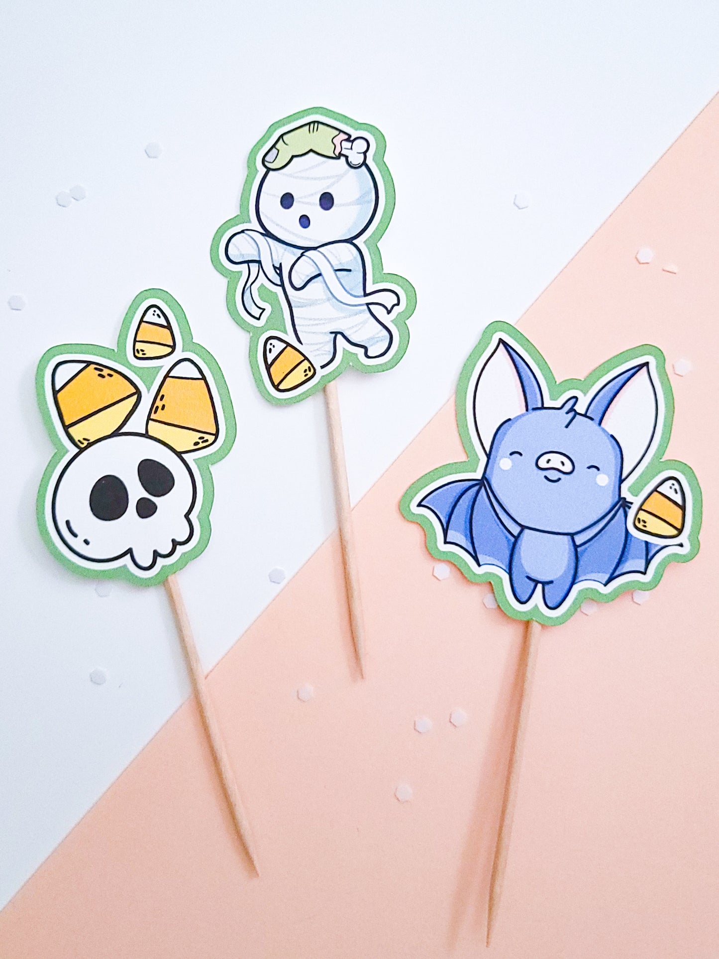 Spooky Retro Cupcake Toppers