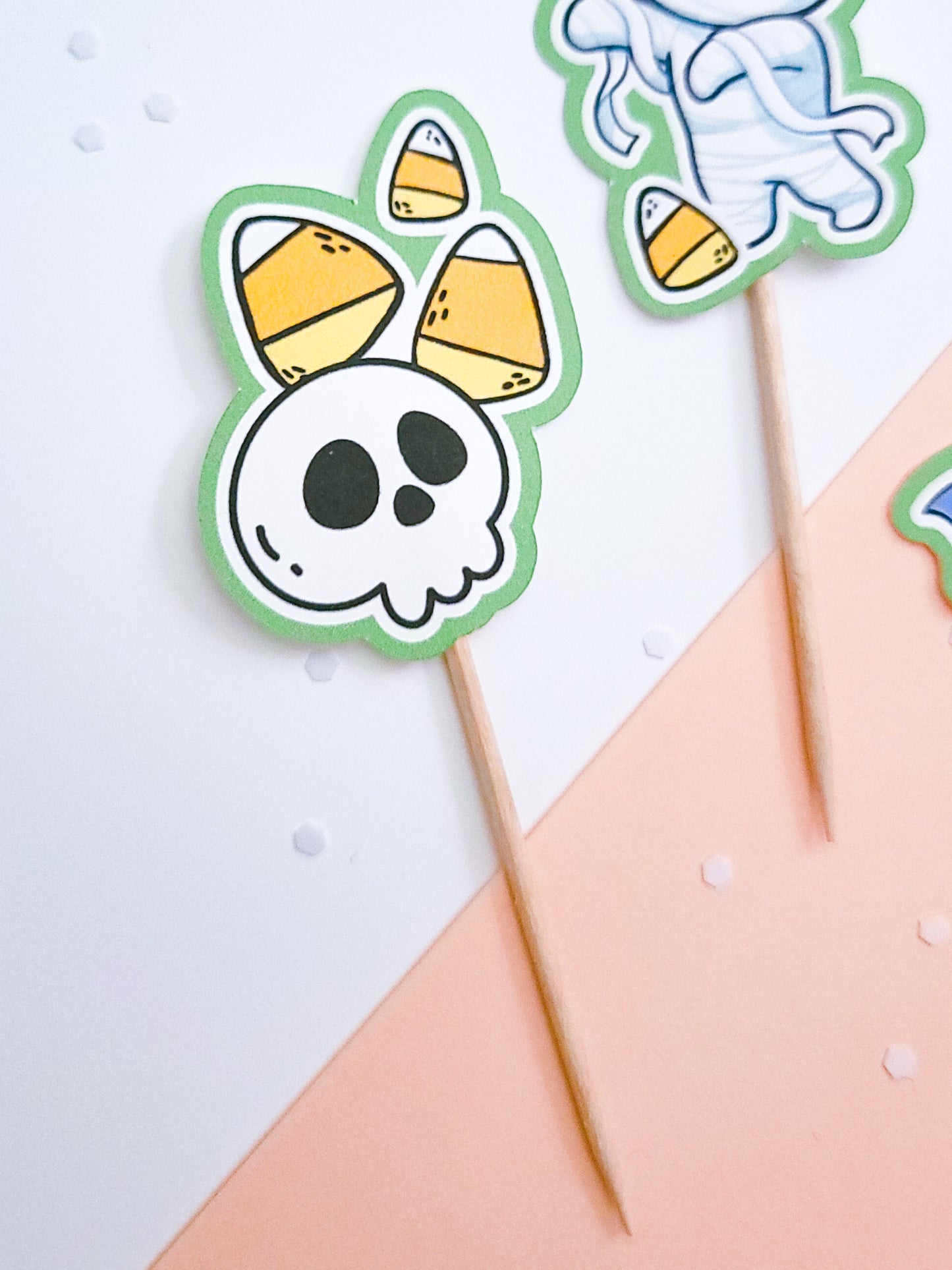 Spooky Retro Cupcake Toppers