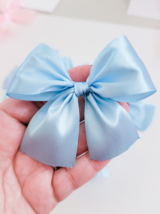 Light Blue Satin Bows