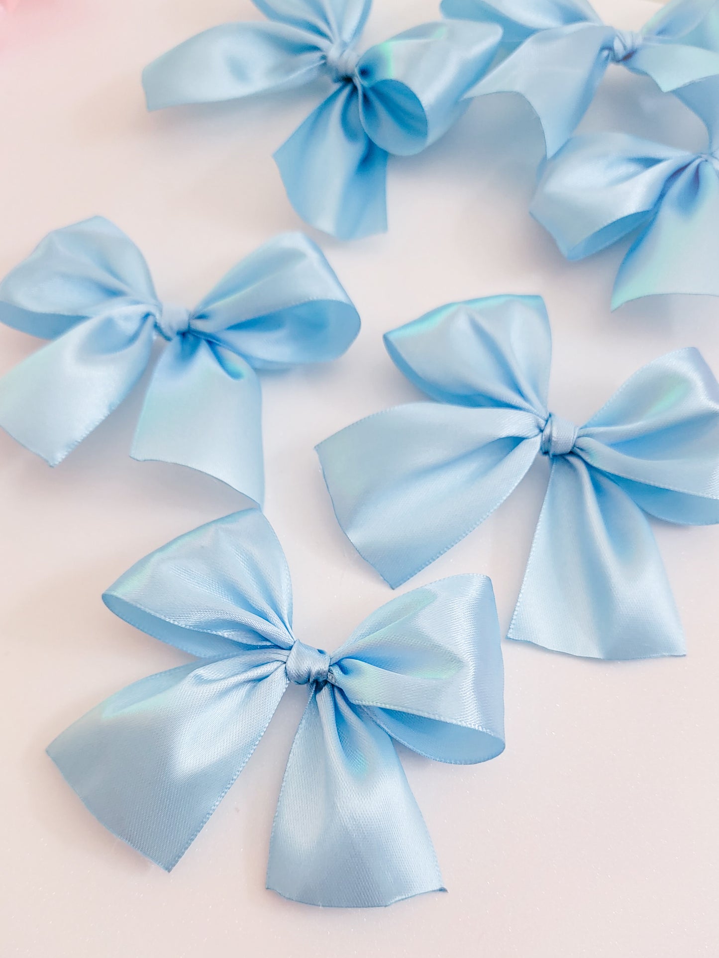 Light Blue Satin Bows