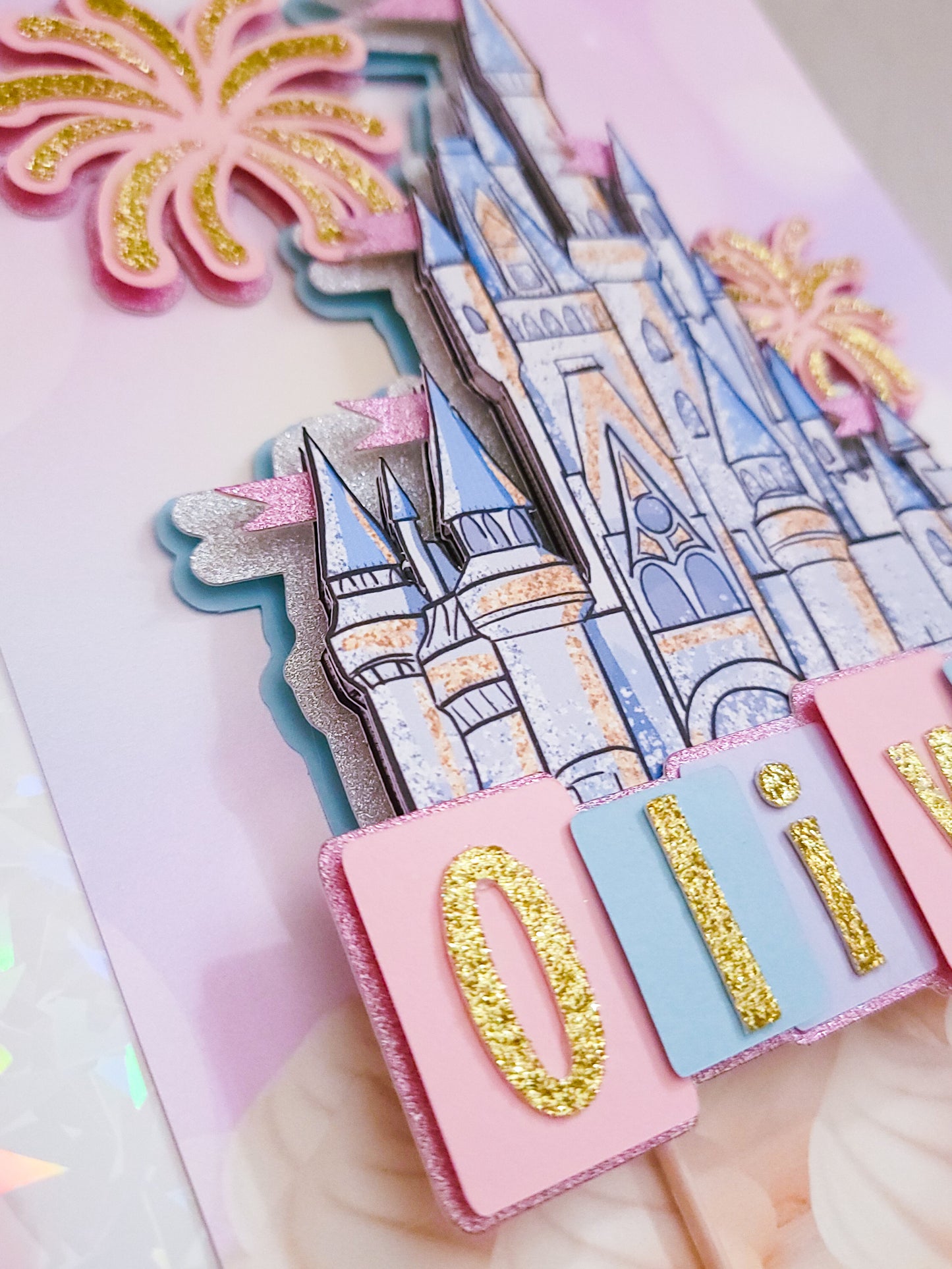 Theme Park Castle Cake Topper