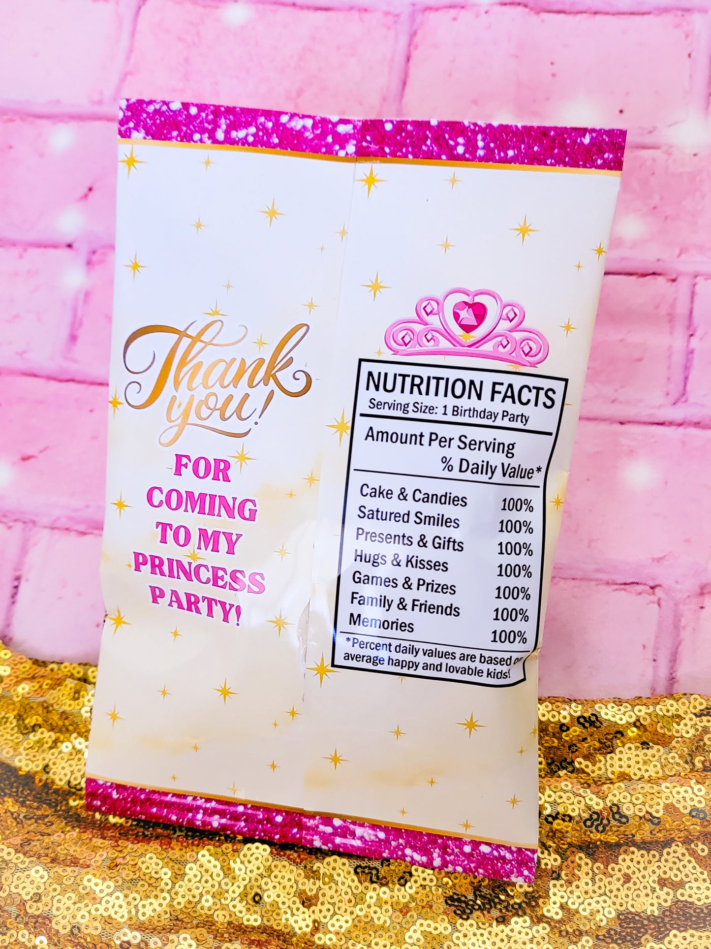 Personalized Princess Chip Bags