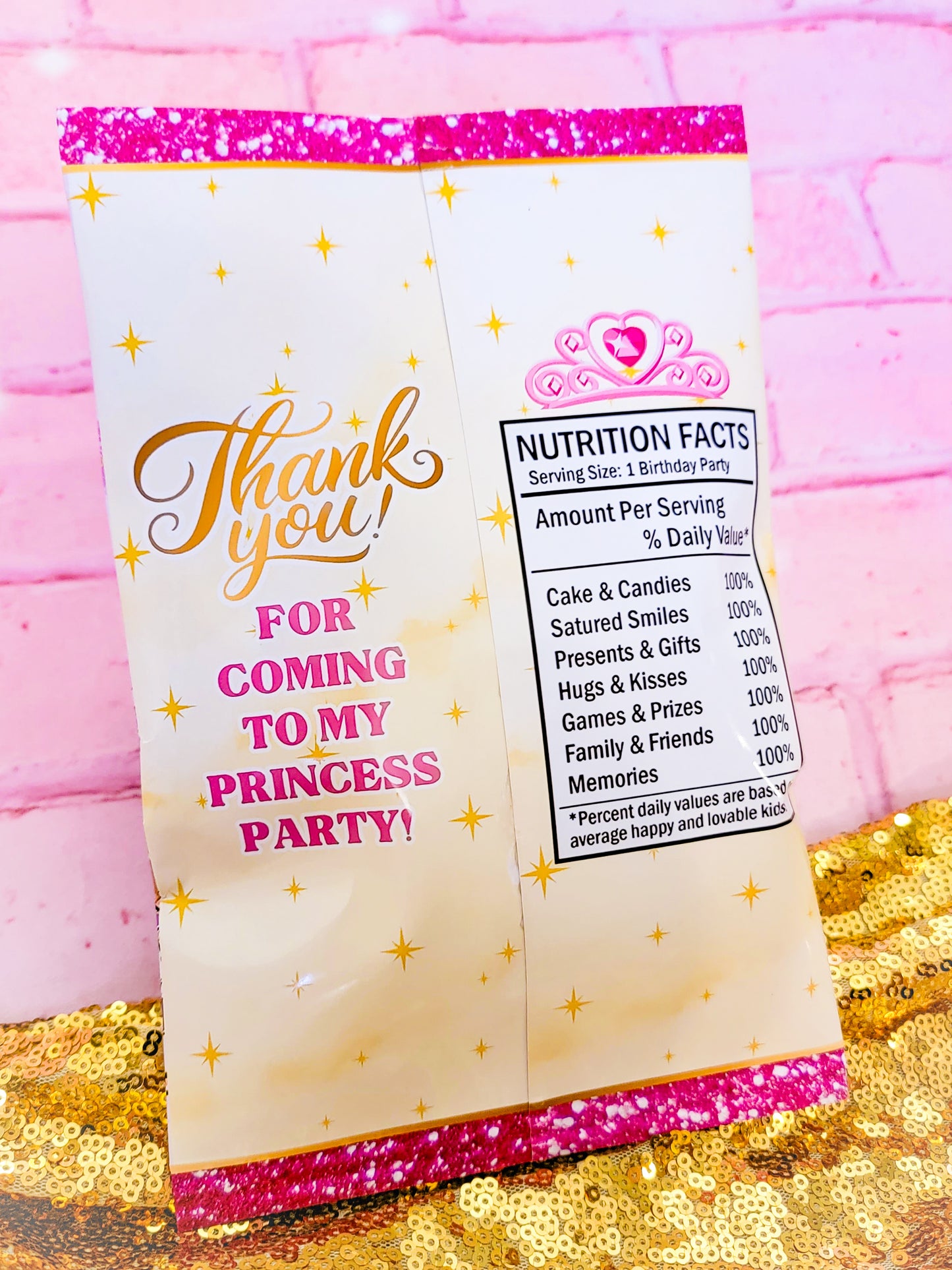 Personalized Princess Chip Bags