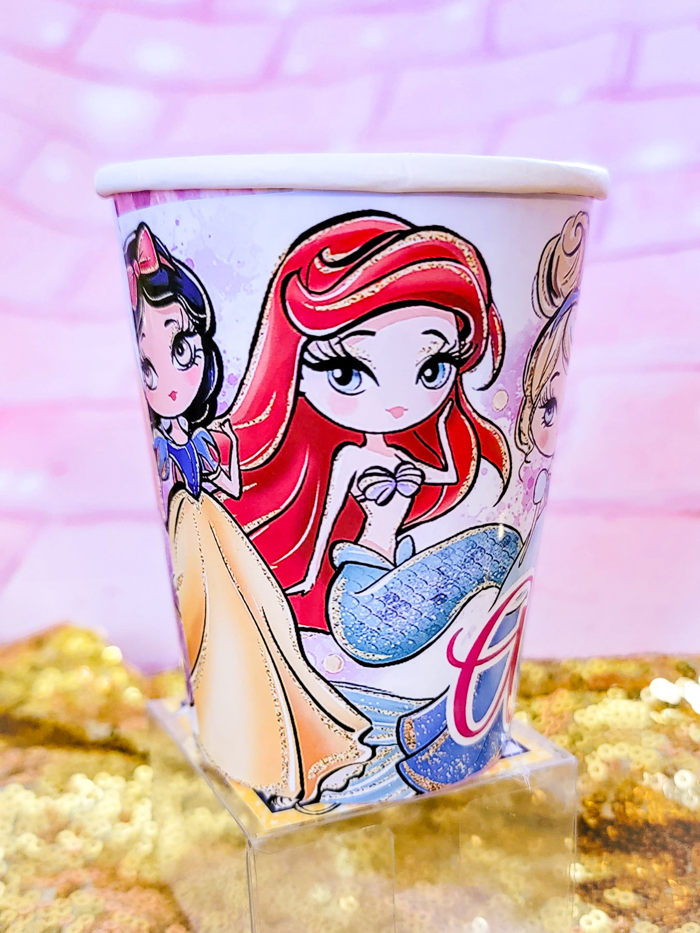 Personalized Princess Paper Cups