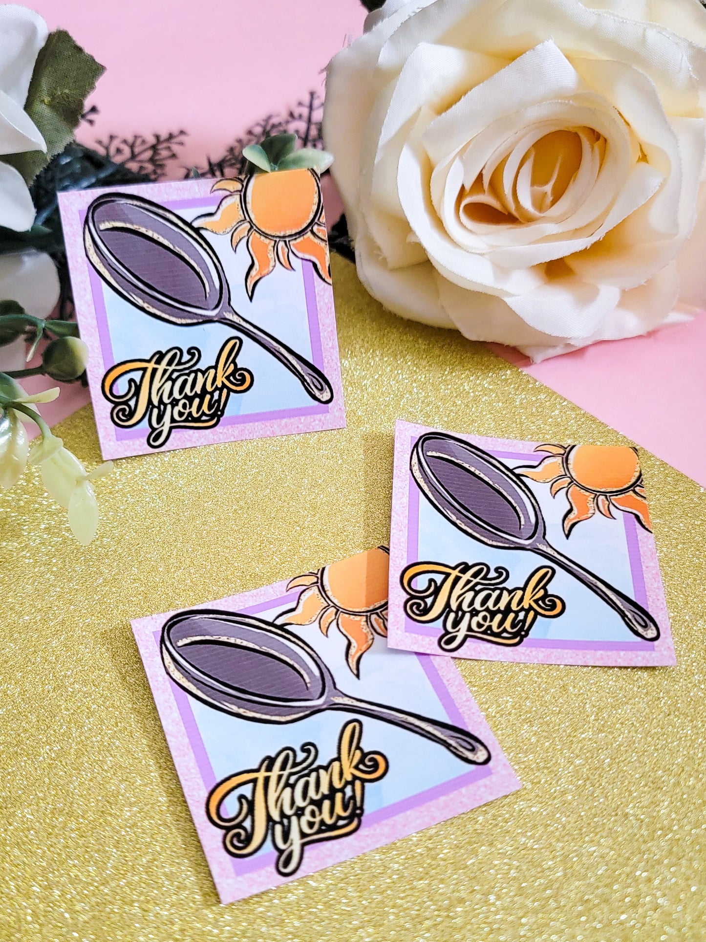 Rapunzel 'Thank you' Stickers (2" square)