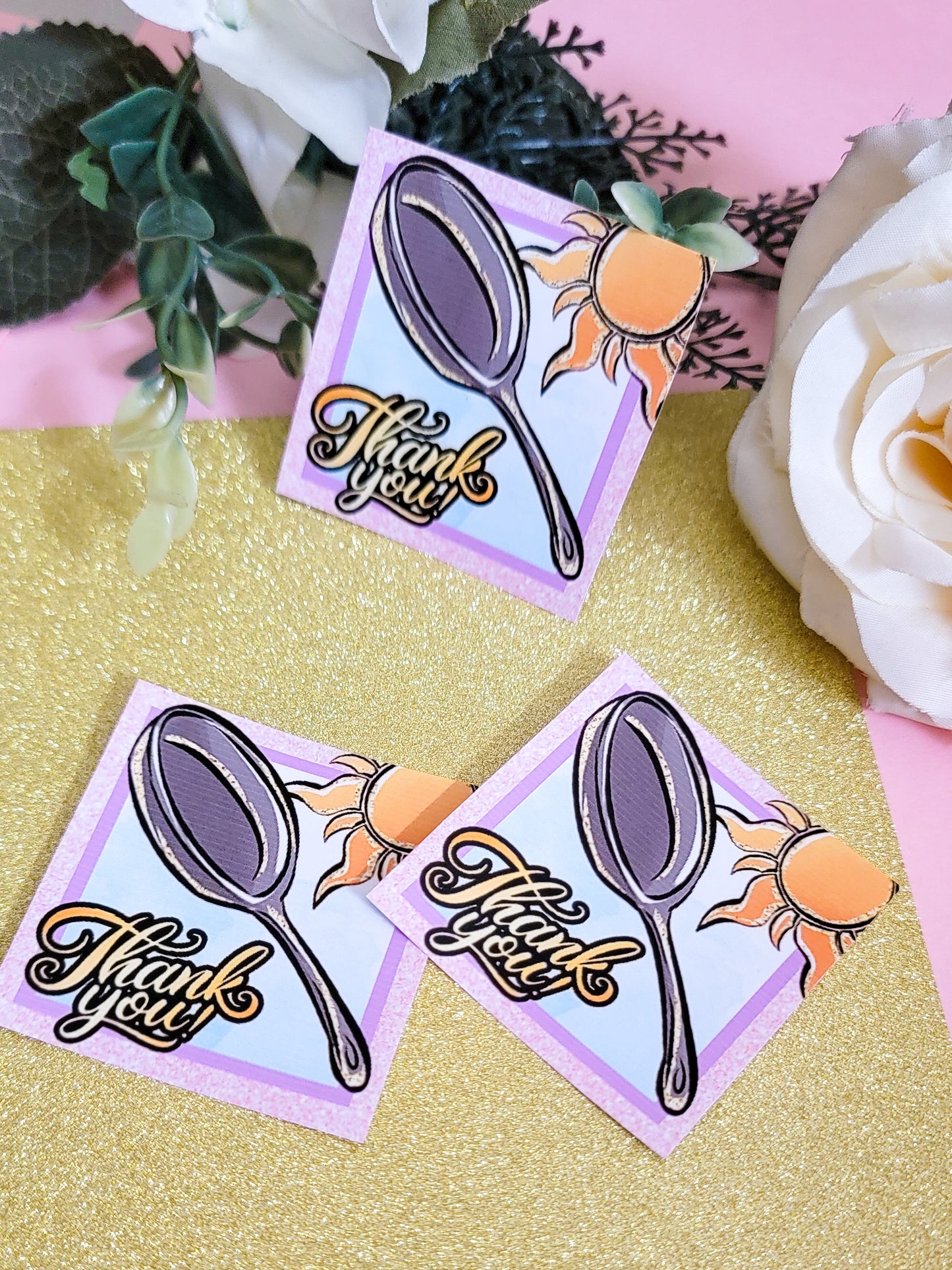 Rapunzel 'Thank you' Stickers (2" square)