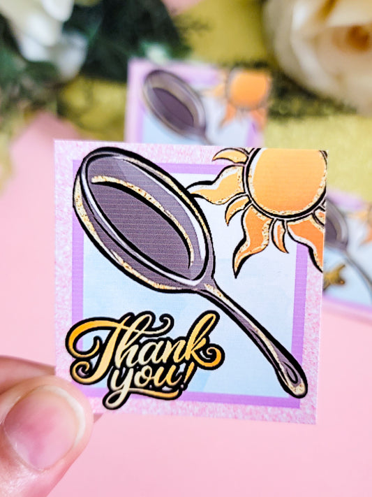 Rapunzel 'Thank you' Stickers (2" square)