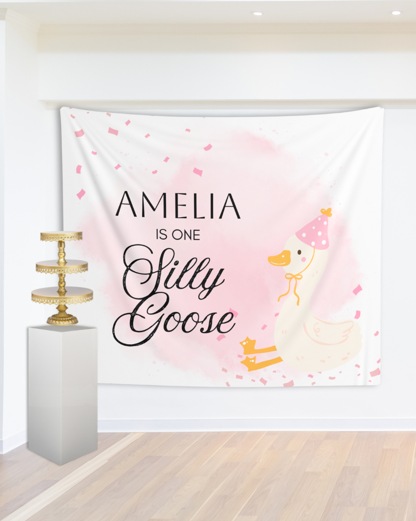 One Silly Goose Backdrop - Personalized