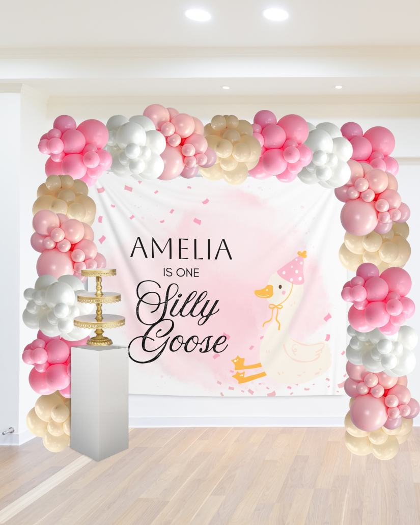 One Silly Goose Backdrop - Personalized