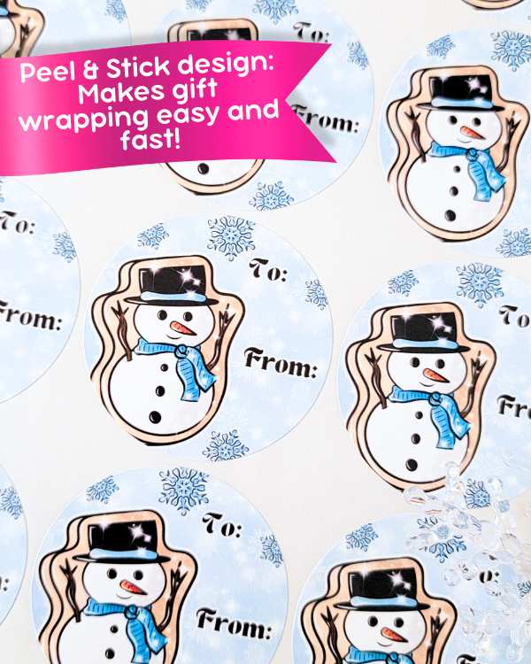 Snowman Gift Tag Stickers