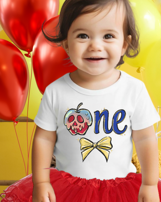 Snow White "One" Baby Birthday Shirt