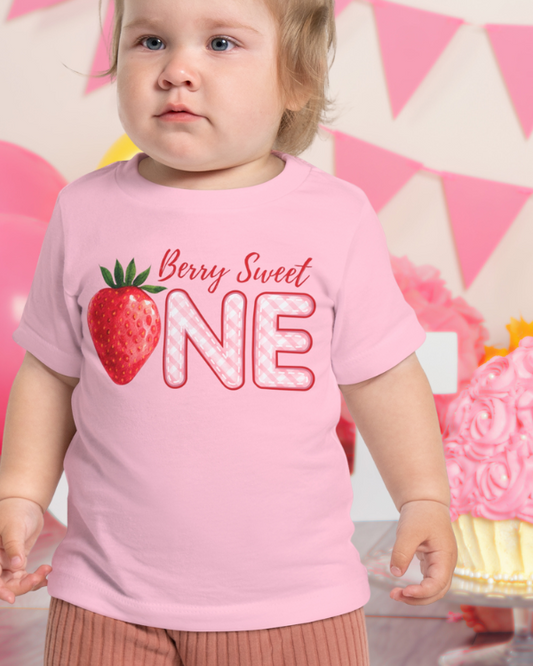 'Berry Sweet One' Baby Birthday Shirt