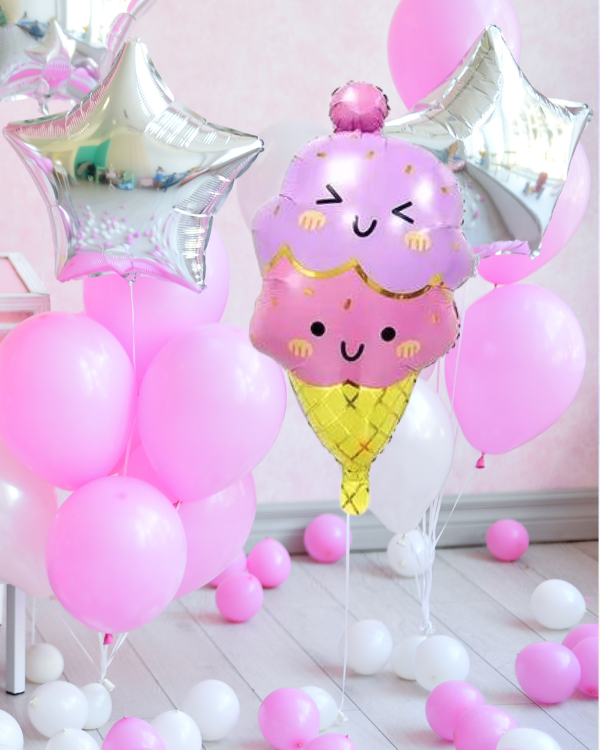 "Double Scoop" Ice Cream Foil Balloons