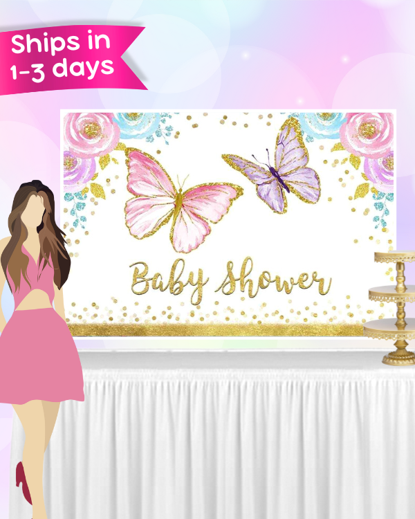 Butterfly Baby Shower Backdrop