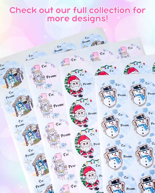 Santa Gift Tag Stickers